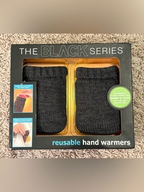 New, Sealed- The Sharper Image- The Black Series Reusable Hand Warmers